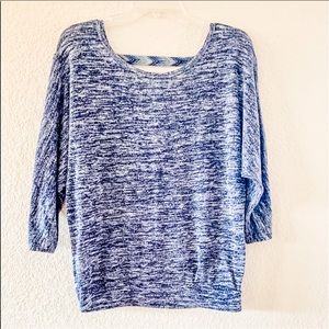 Bella d Blue Tribal Strap Oversized Knit Sweater